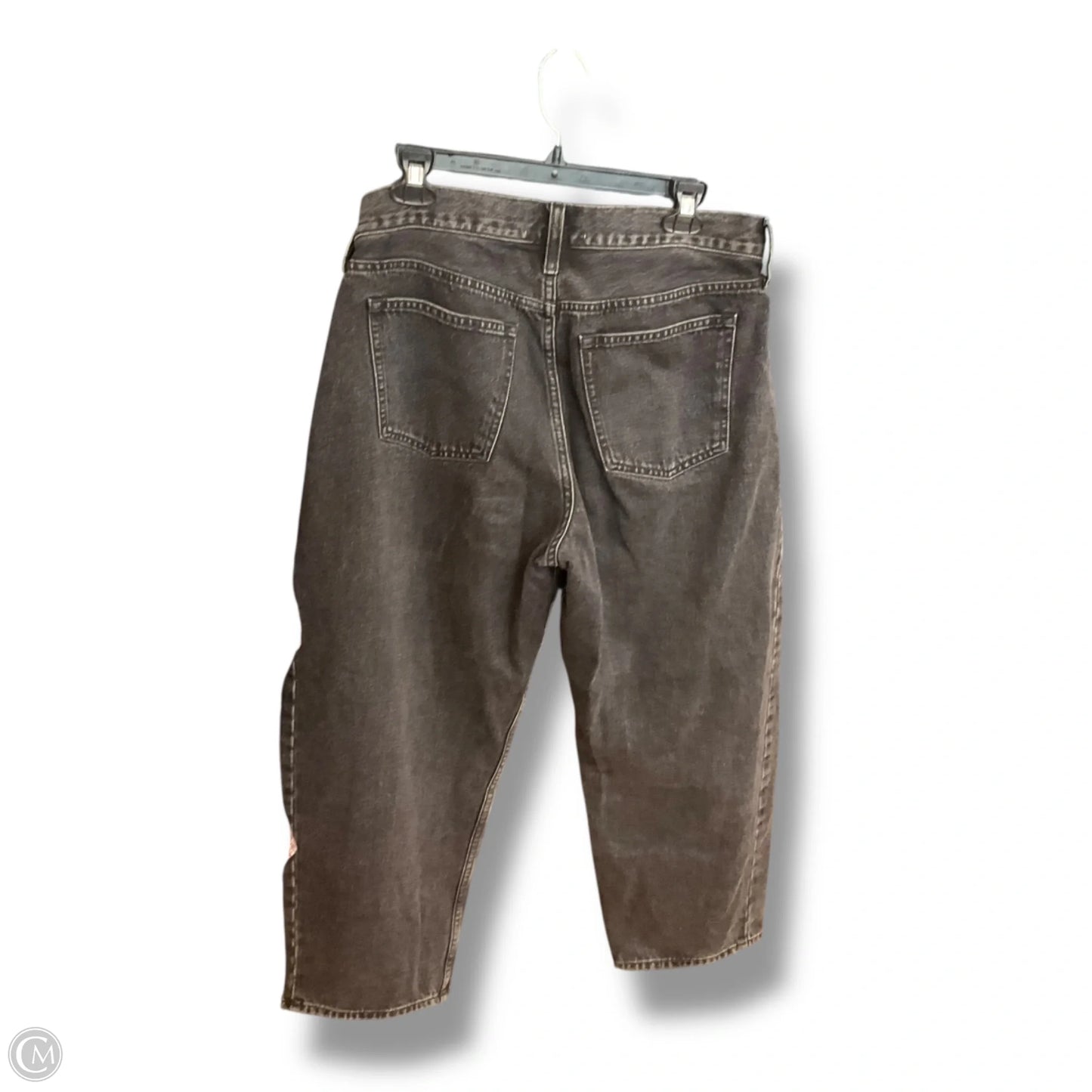 Jeans Wide Leg By Abercrombie And Fitch In Black Denim, Size: 8