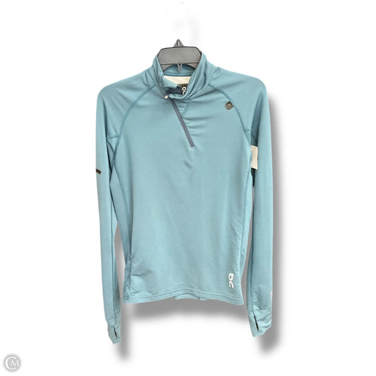 Athletic Top Long Sleeve Collar By On Cloud In Teal, Size: M