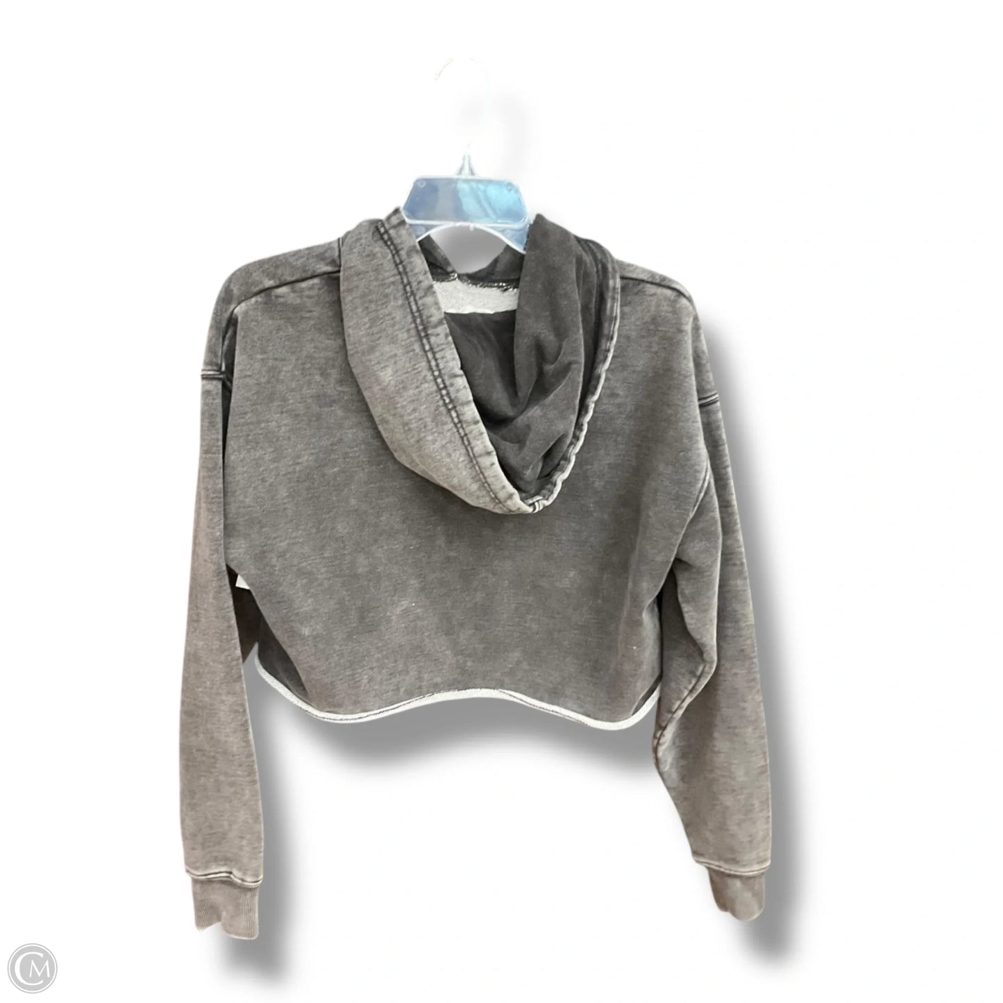 Sweatshirt Hoodie By Good American In Grey, Size: Xs