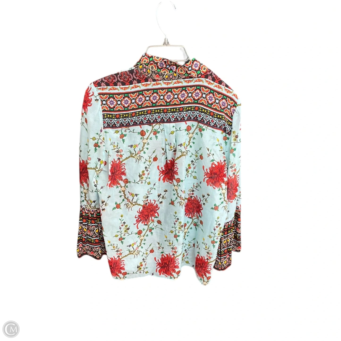 Blouse Designer By Alice + Olivia In Blue, Size: S