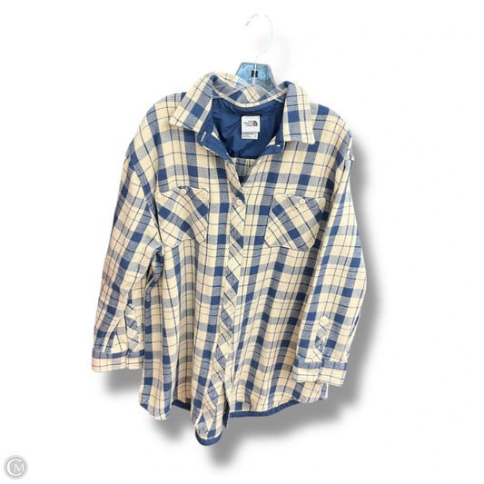 Jacket Shirt By The North Face In Blue & Cream, Size: Xxl