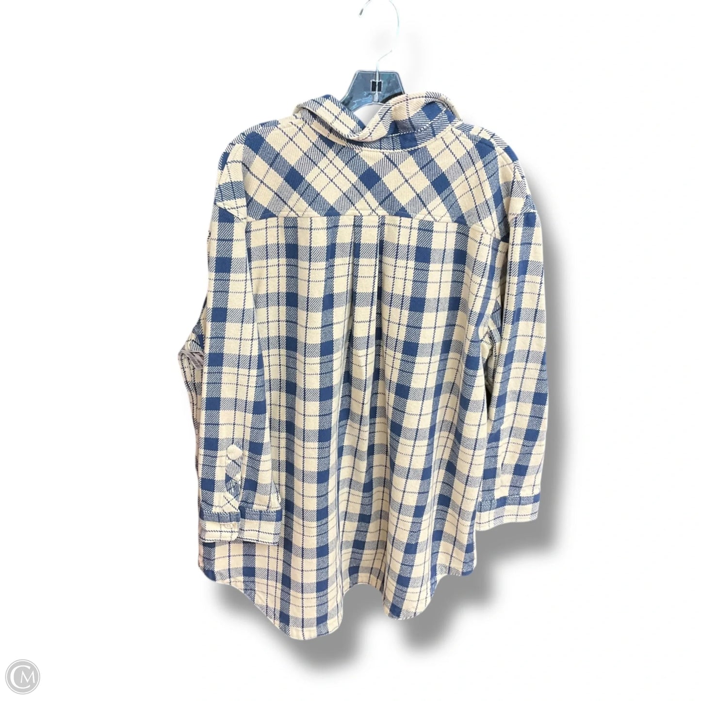 Jacket Shirt By The North Face In Blue & Cream, Size: Xxl