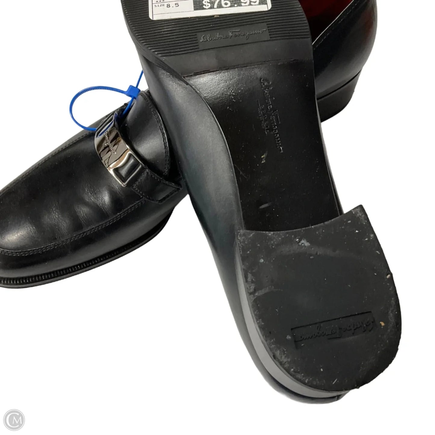 Shoes Luxury Designer By Ferragamo In Black, Size: 8.5