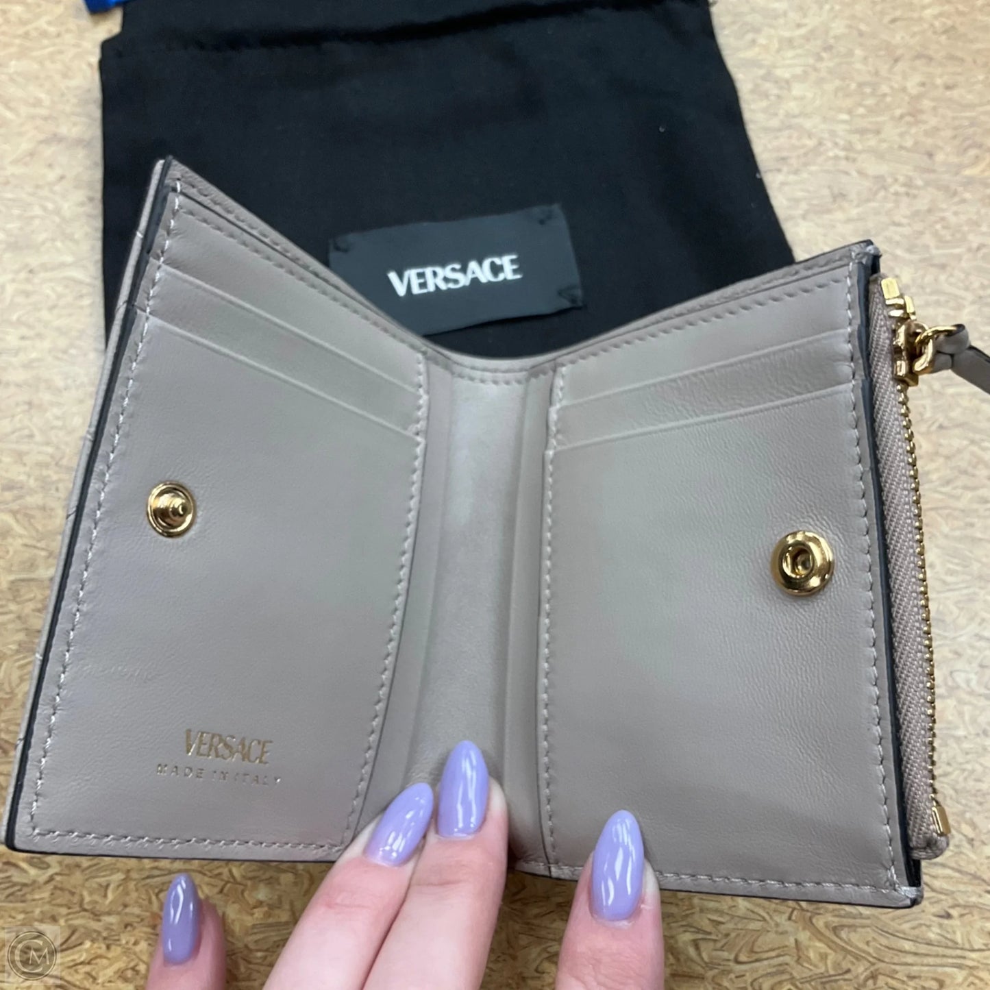 Wallet Luxury Designer By Versace, Size: Small