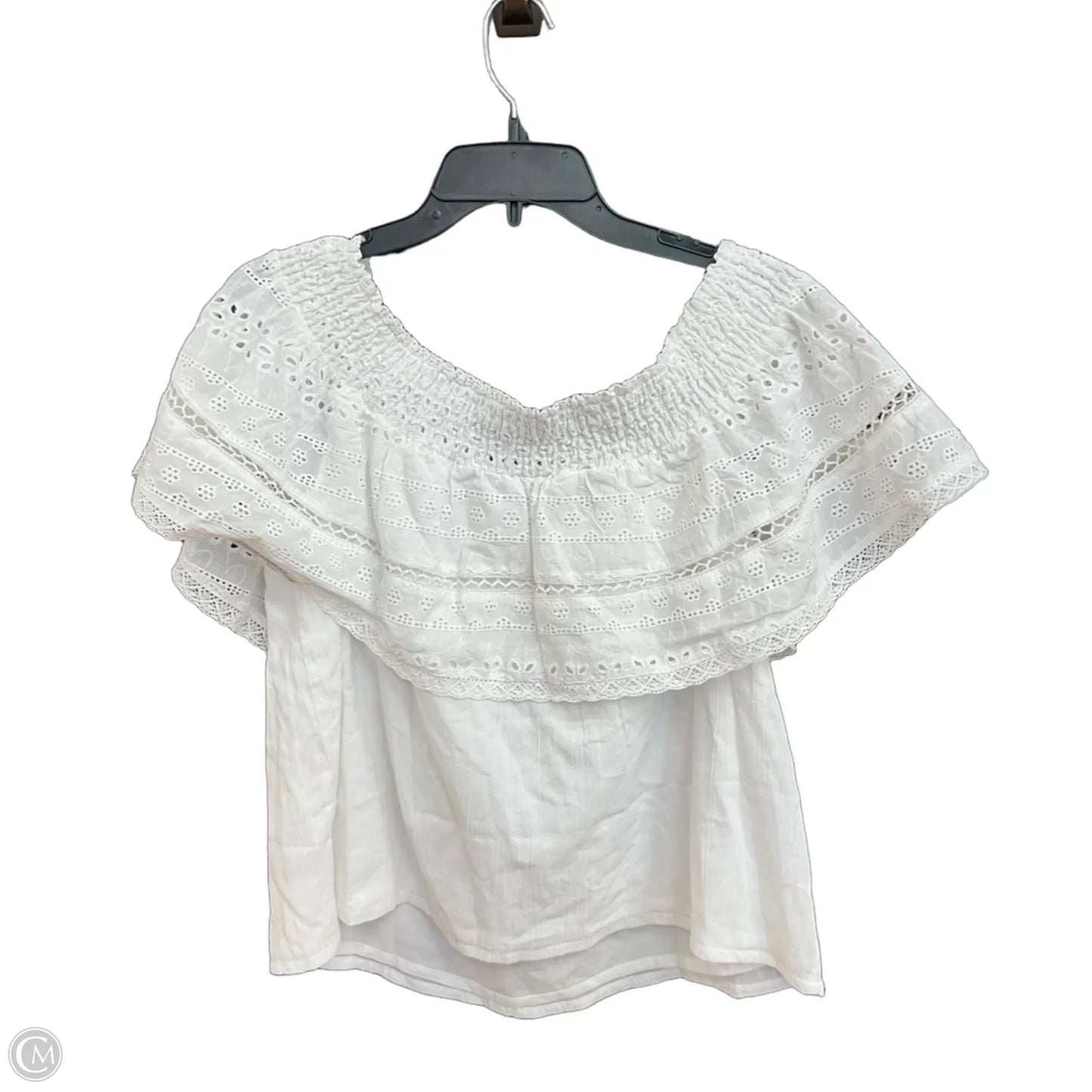 Top Short Sleeve By Sofia By Sofia Vergara In White, Size: L
