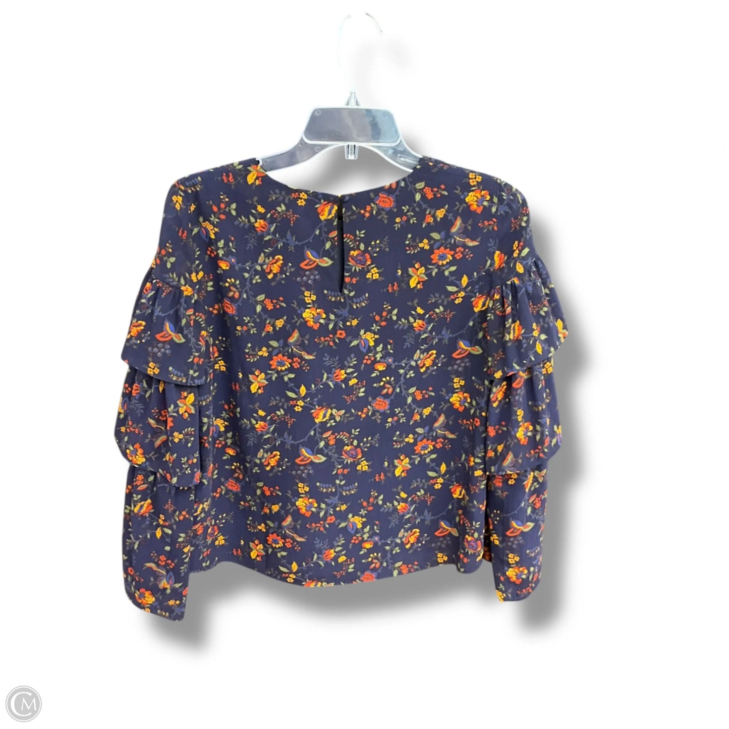 Top Long Sleeve By Madewell In Floral Print, Size: Xxs