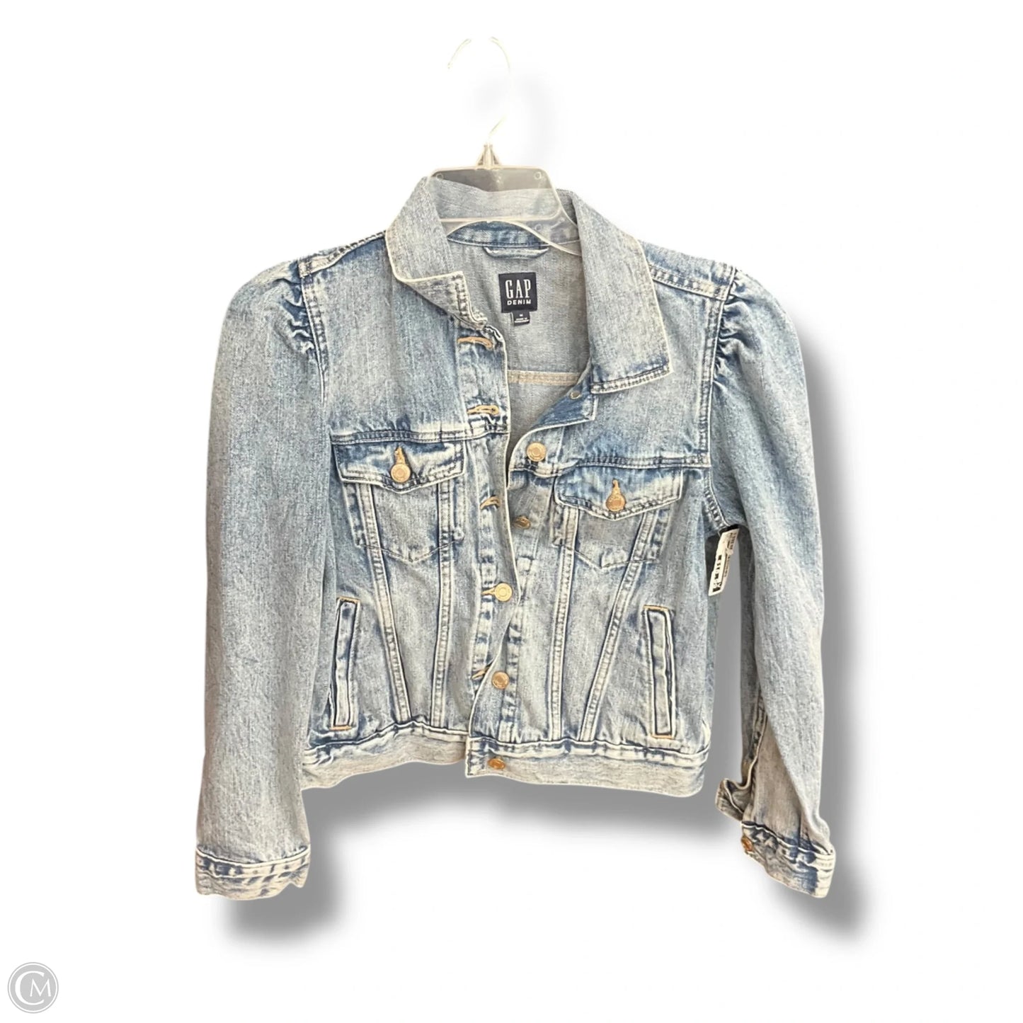 Jacket Denim By Gap In Blue, Size: M
