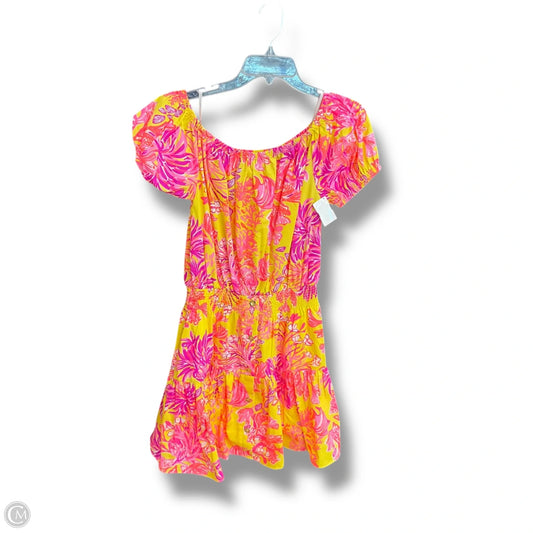 Dress Designer By Lilly Pulitzer In Pink & Yellow, Size: M