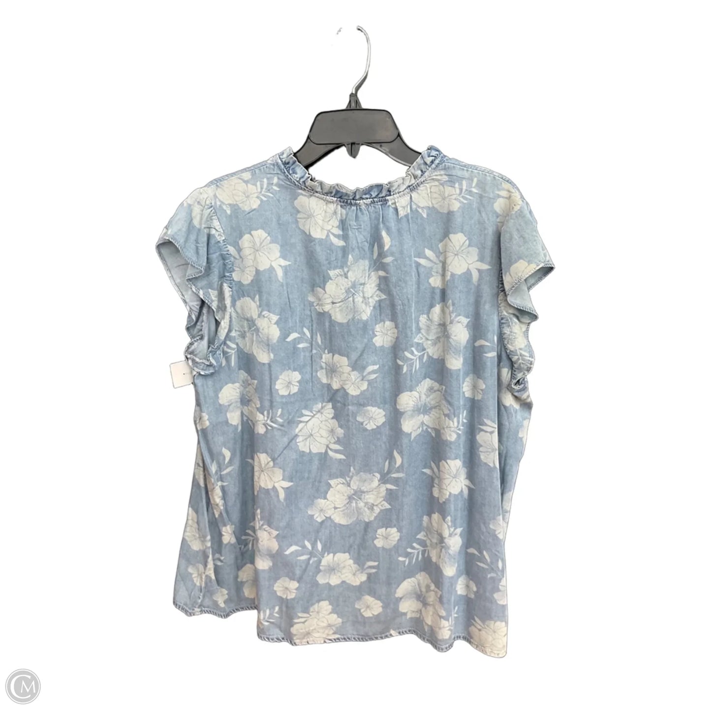 Top Short Sleeve By Cato In Blue, Size: Xl