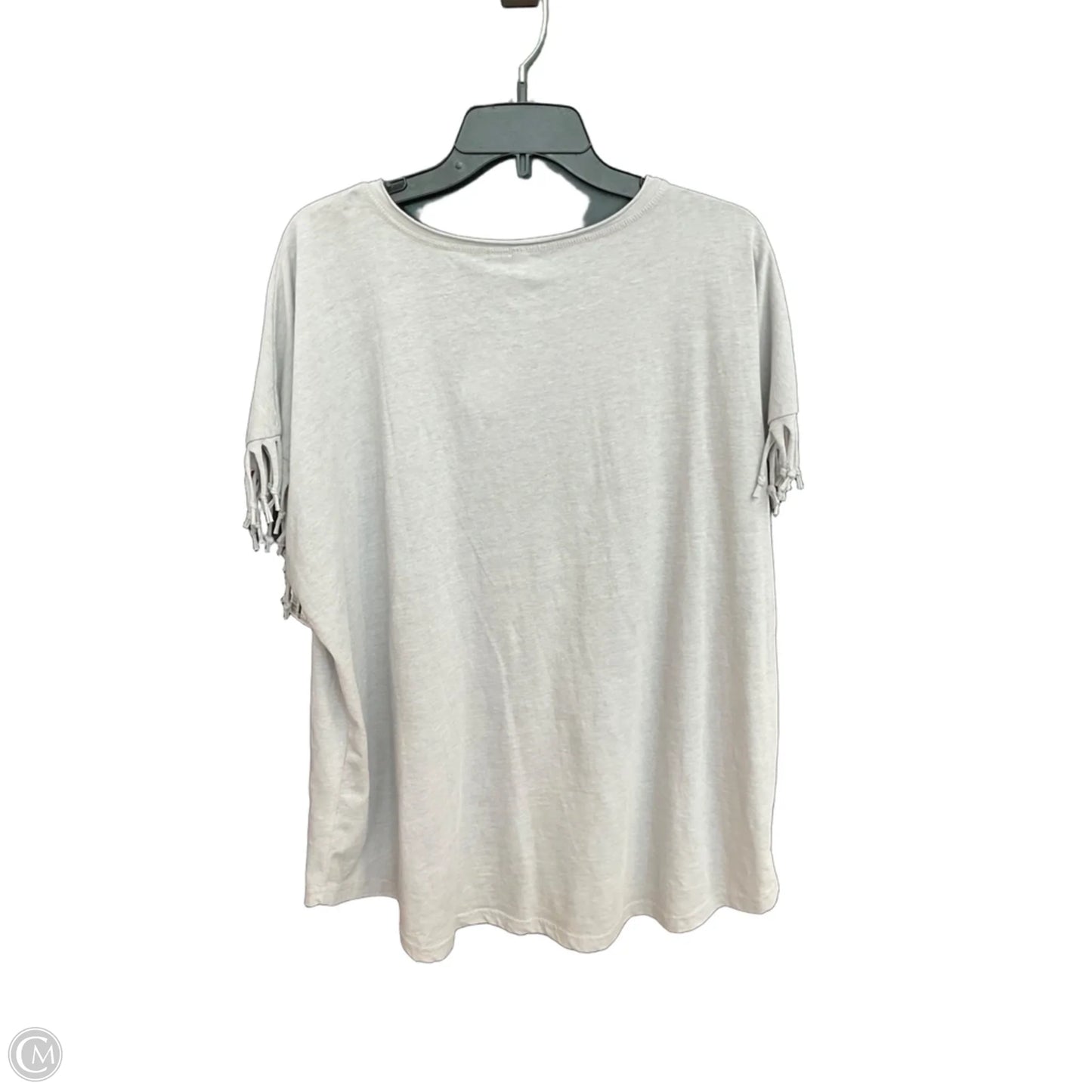 Top Short Sleeve By Cato In Grey, Size: 1x