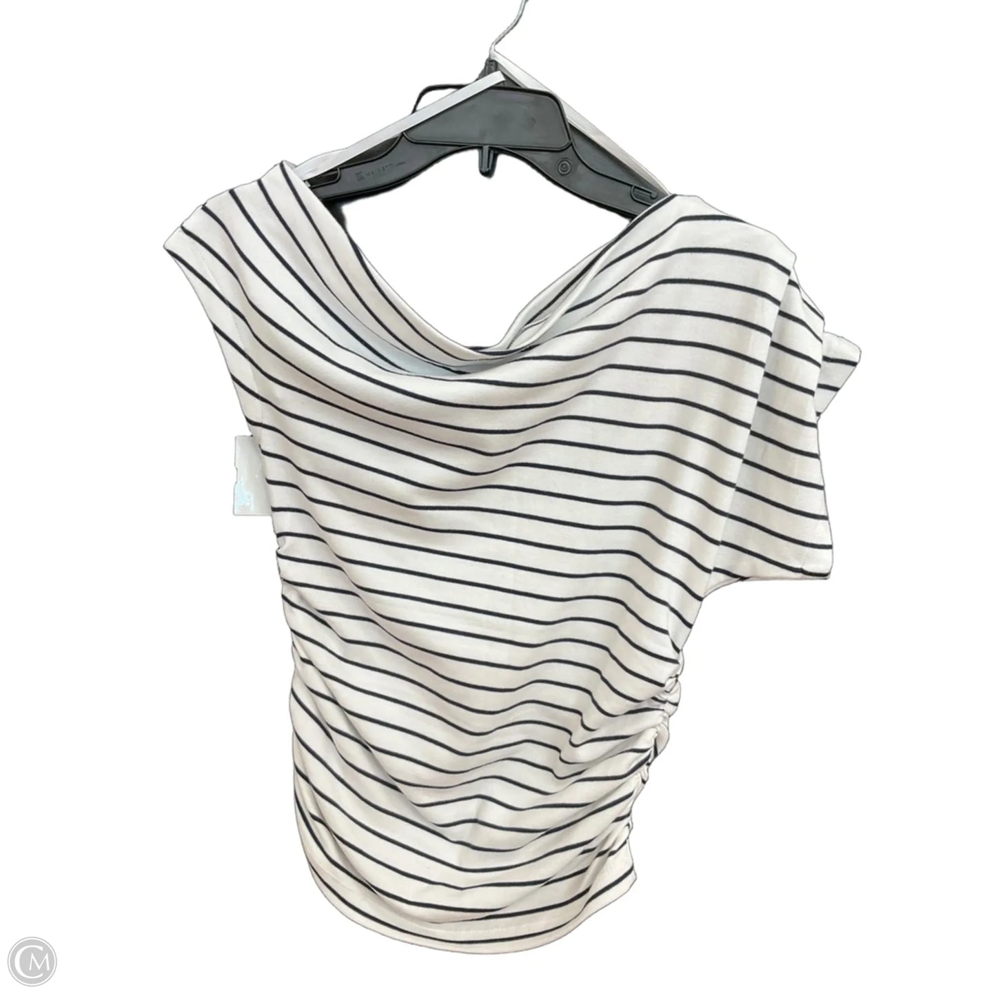Top Short Sleeve By Loft In Striped Pattern, Size: M
