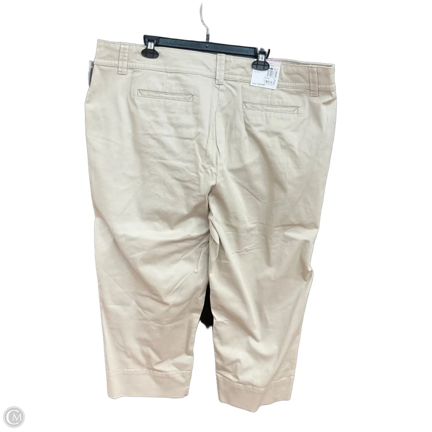 Pants Cropped By Charter Club In Cream, Size: 22