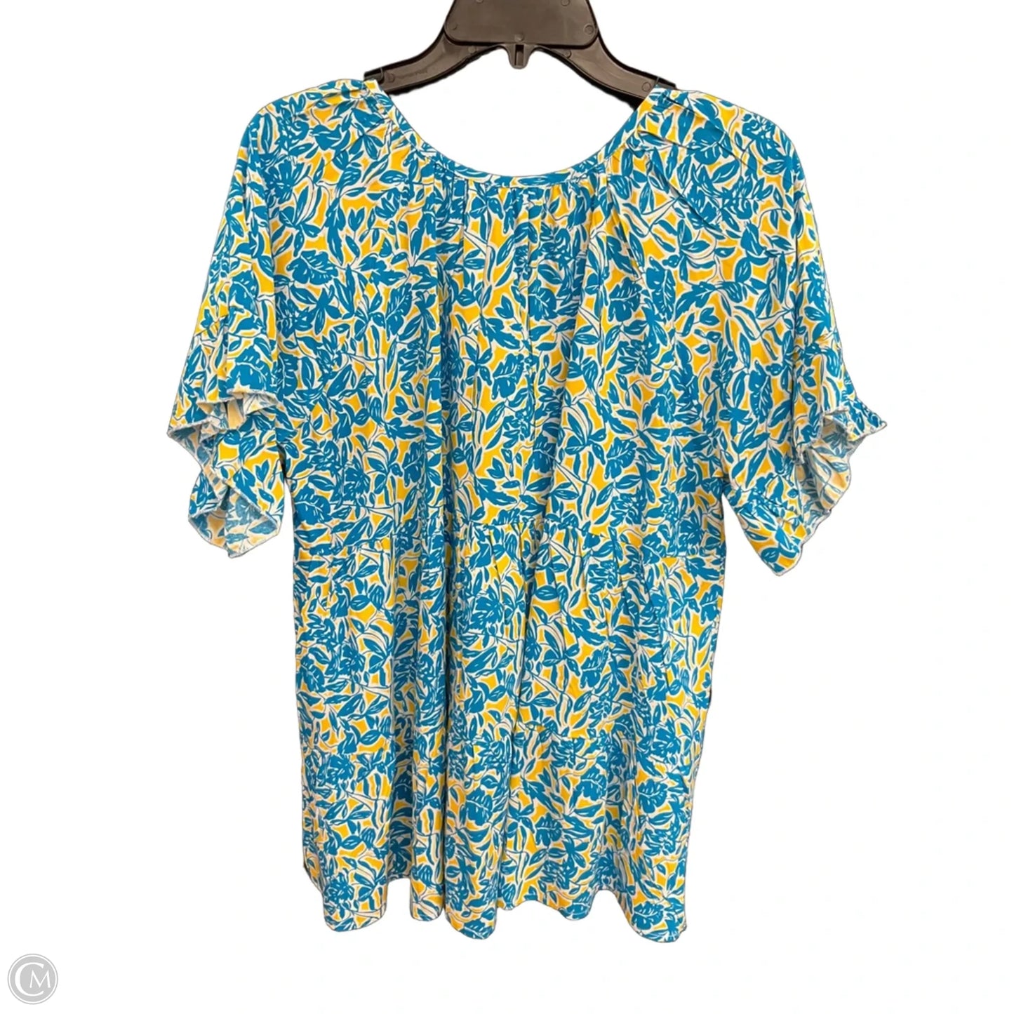 Top Short Sleeve By Cmc In Floral Print, Size: L