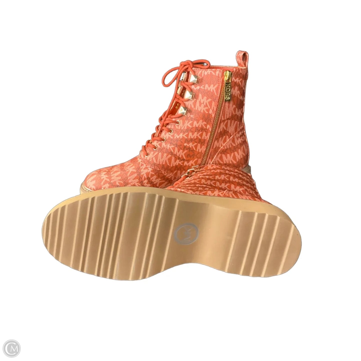 Boots Designer By Michael Kors In Orange, Size: 7