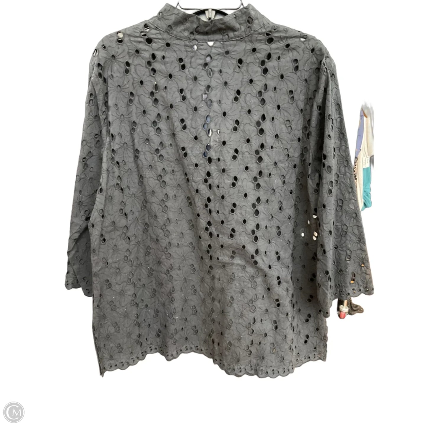 Top 3/4 Sleeve By Jones New York In Black, Size: Xl