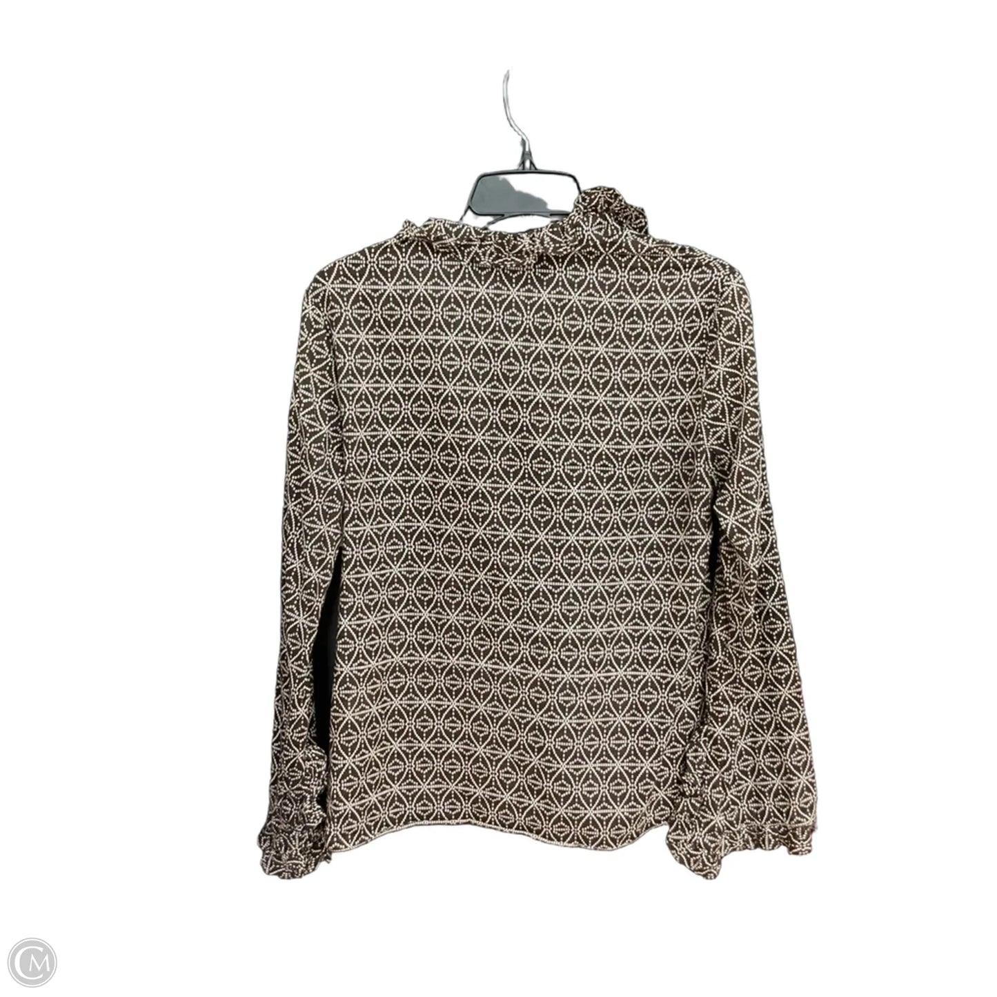 Top Long Sleeve Designer By Tory Burch In Brown, Size: S