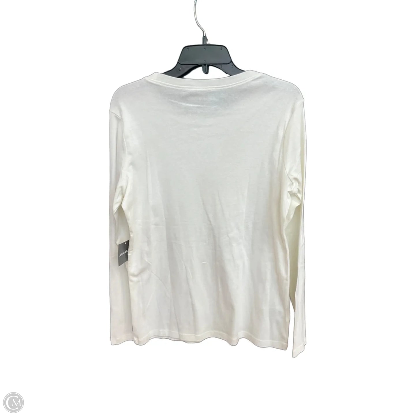 Top Long Sleeve By Eddie Bauer In White, Size: Xl