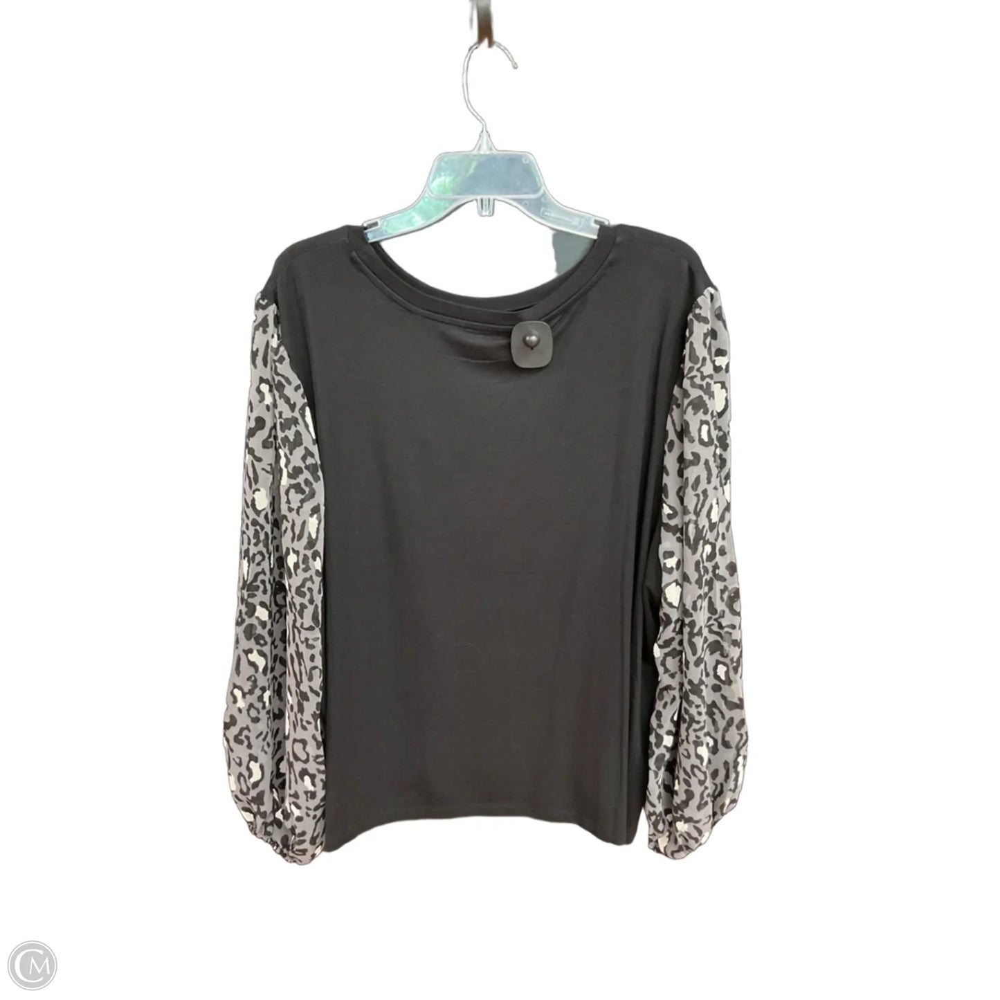 Top Long Sleeve By Tahari In Animal Print, Size: 3x