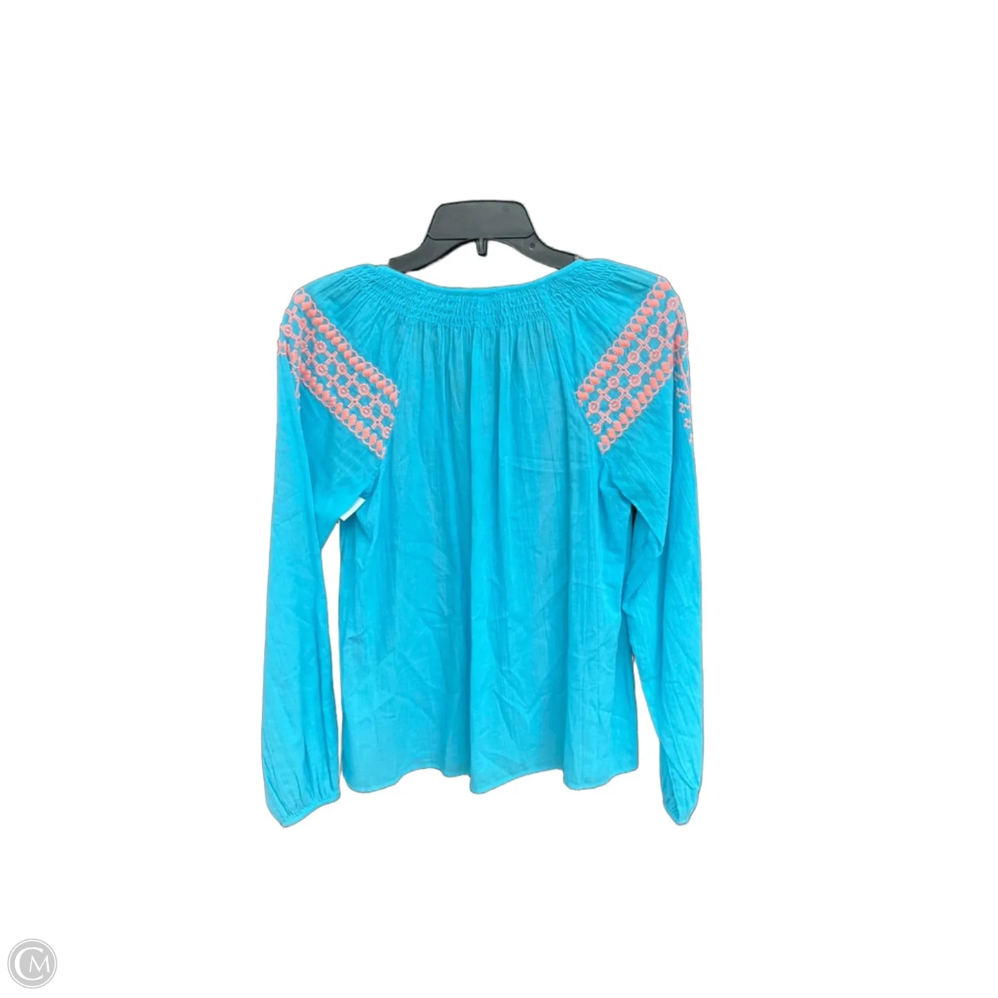 Top Long Sleeve Designer By Lilly Pulitzer In Blue, Size: S