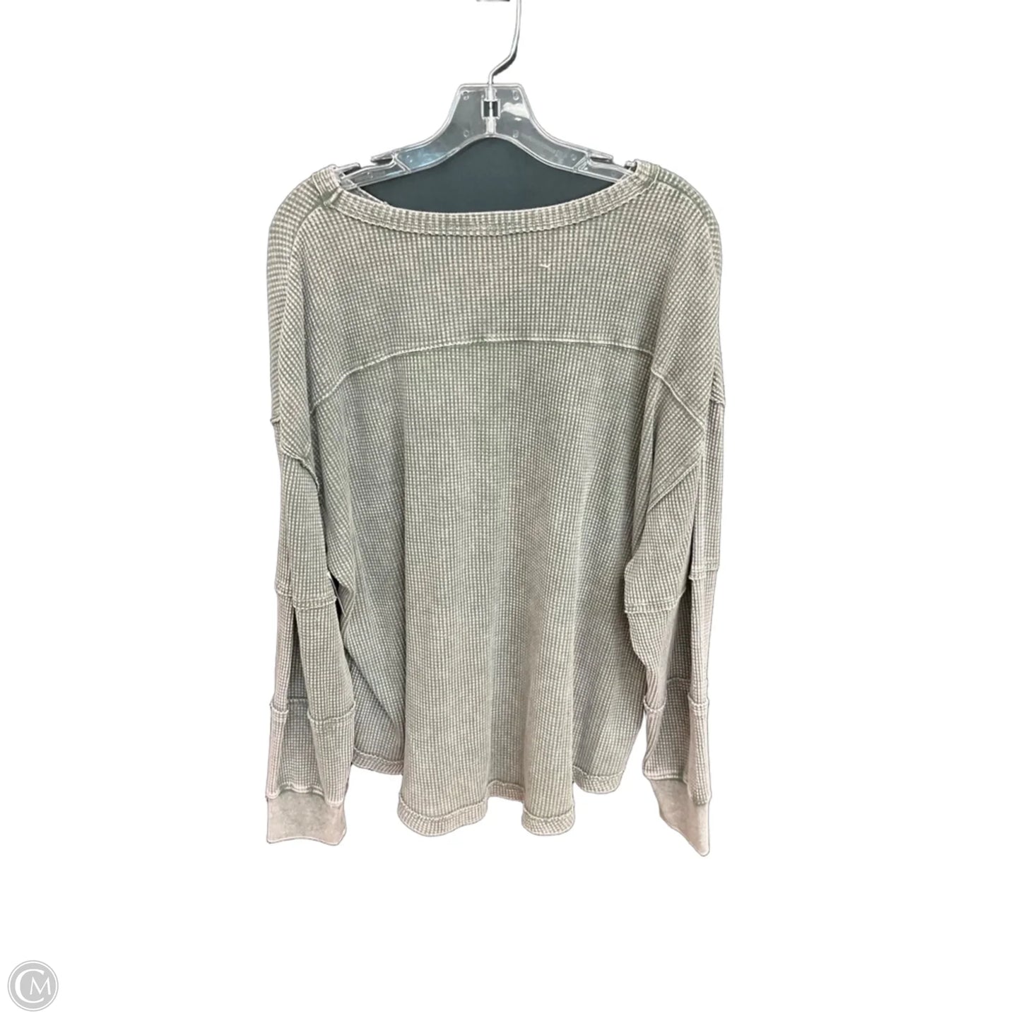 Top Long Sleeve By White Crow In Green, Size: L