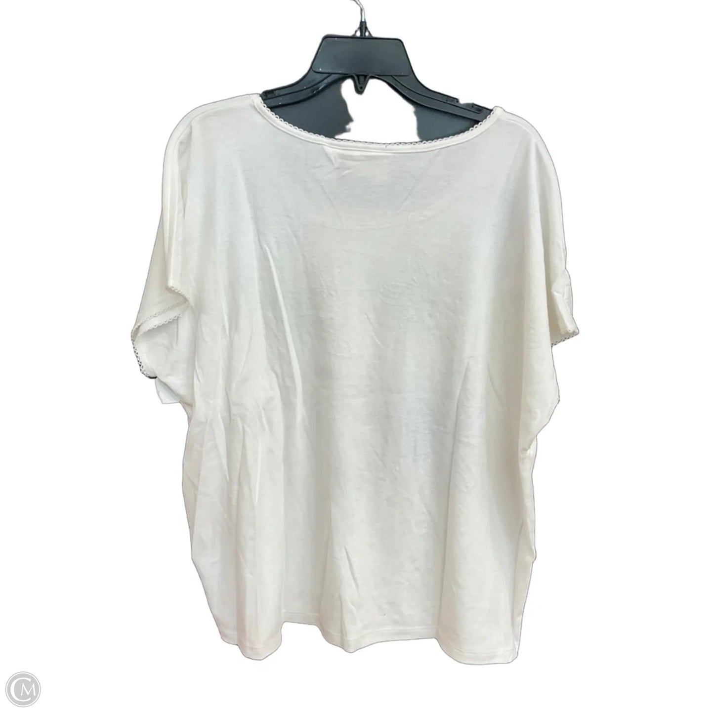 Top Short Sleeve By Alfred Dunner In White, Size: 2x