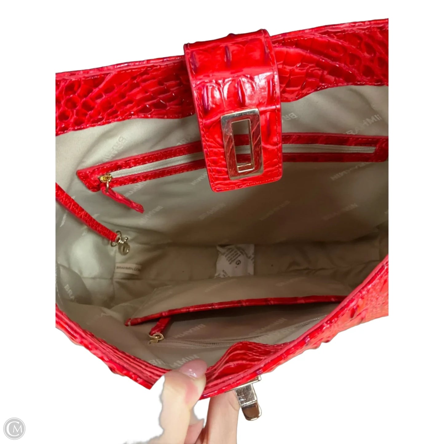 Handbag Designer By Brahmin, Size: Large