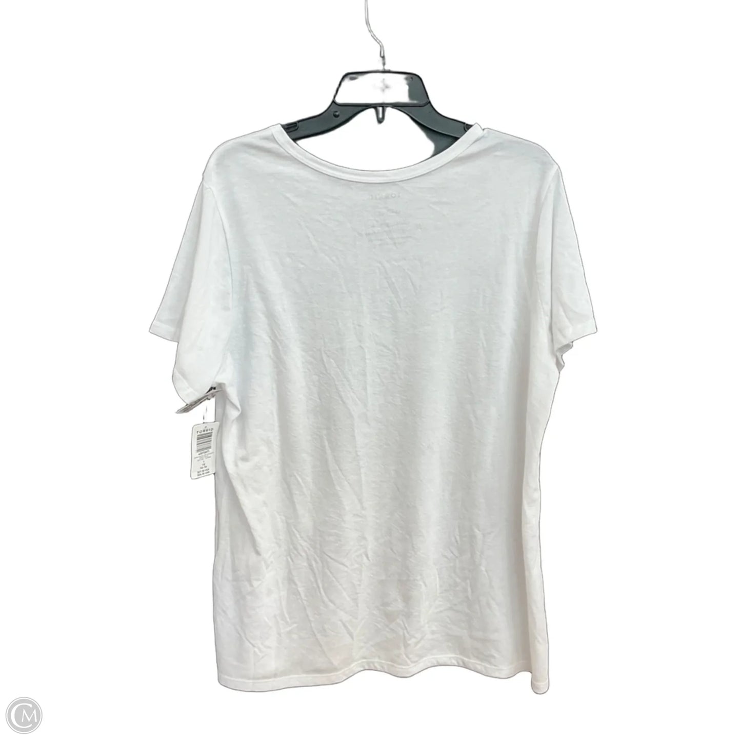 Top Short Sleeve By Torrid In White, Size: 1x