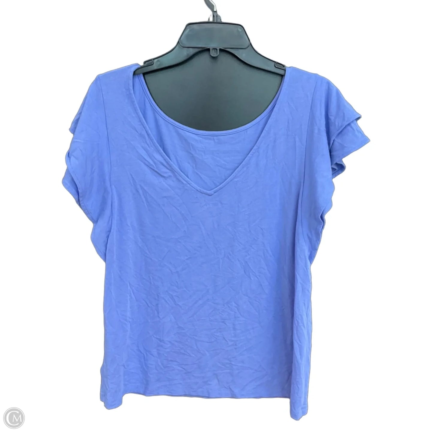 Top Short Sleeve Designer By Lilly Pulitzer In Blue, Size: L