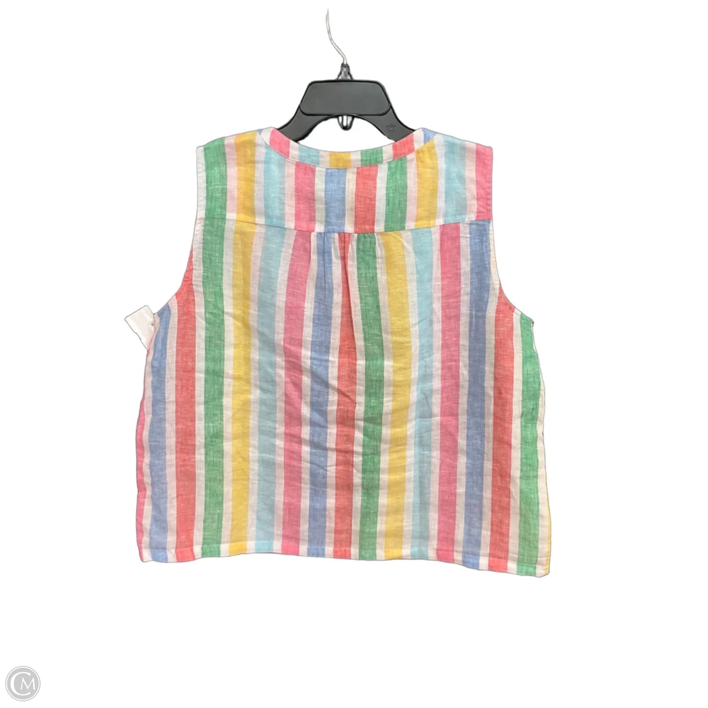 Top Sleeveless By Talbots In Striped Pattern, Size: Xl