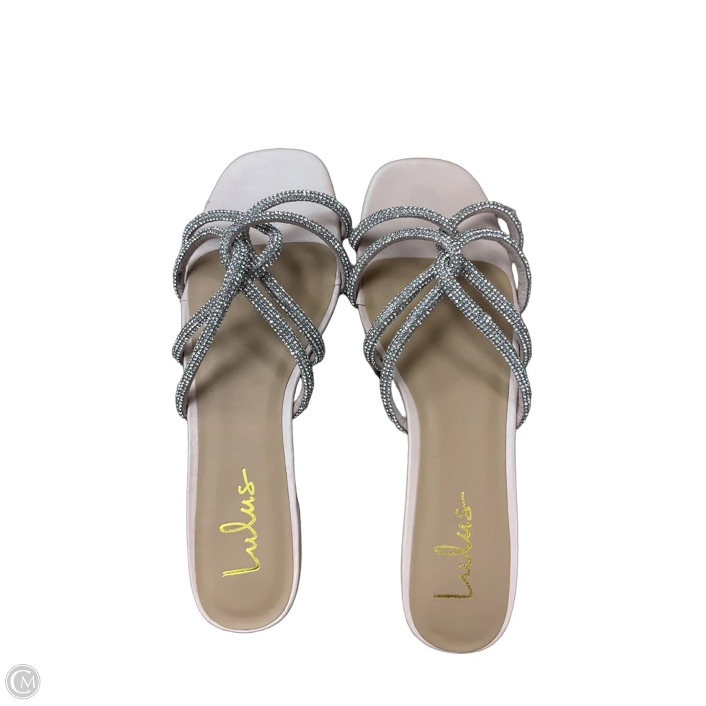 Sandals Flats By Lulus In Pink & Silver, Size: 10