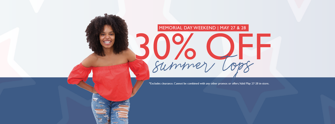 5.27 - 5.28 | 30% Off Summer Tops