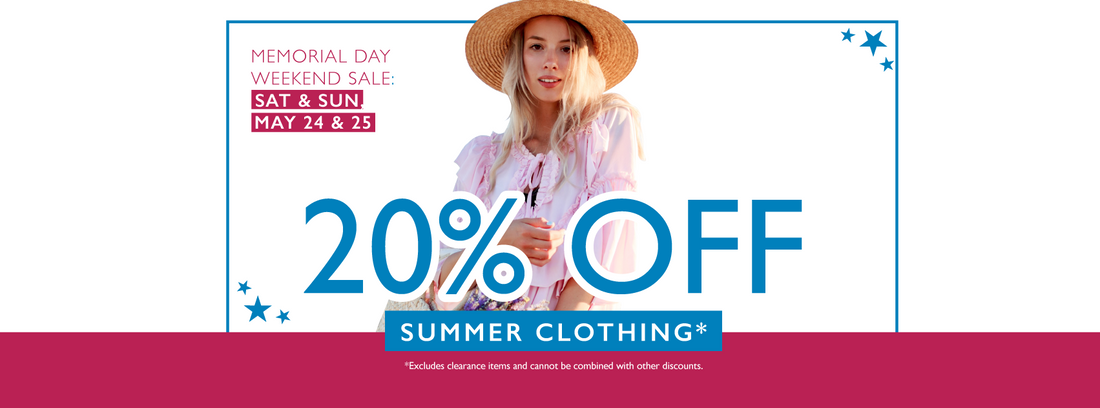 5.24 & 5.25 | 20% Off Summer Clothing