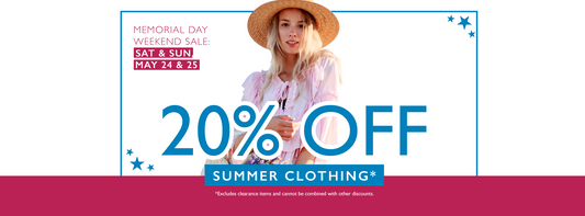 5.24 & 5.25 | 20% Off Summer Clothing