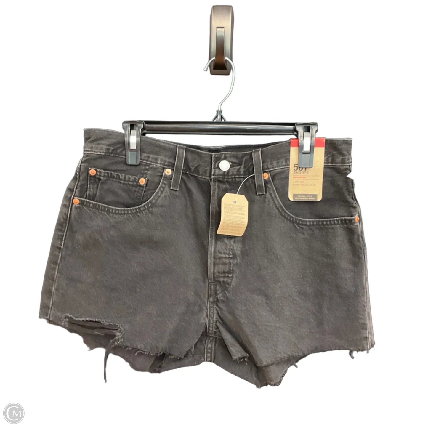 Shorts By Levis In Black Denim, Size: 12