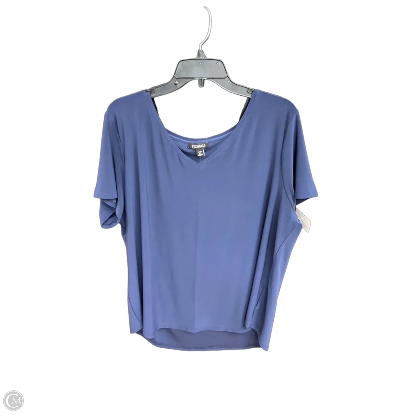 Top Short Sleeve Basic By Roz And Ali In Navy, Size: 2x