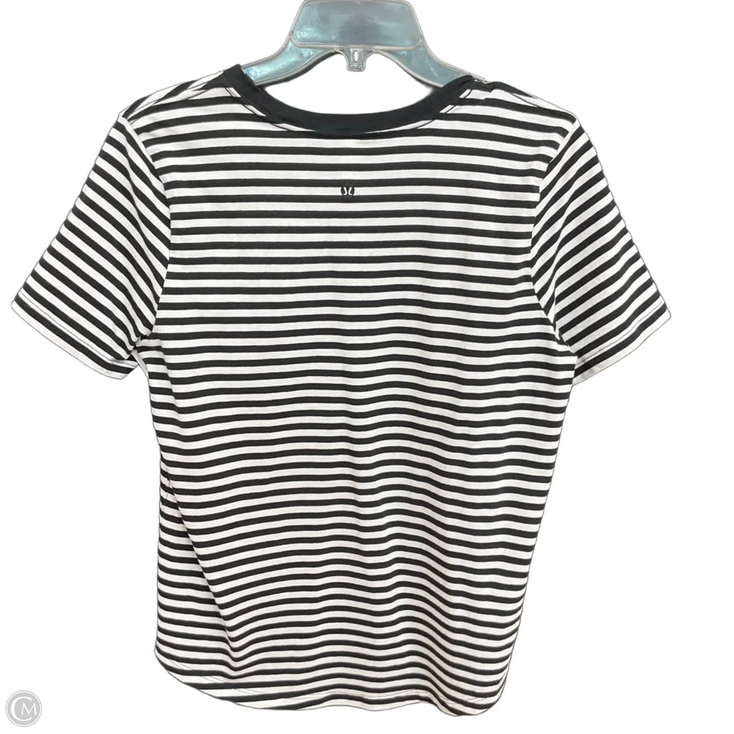 Top Short Sleeve By Lululemon In Striped Pattern, Size: M