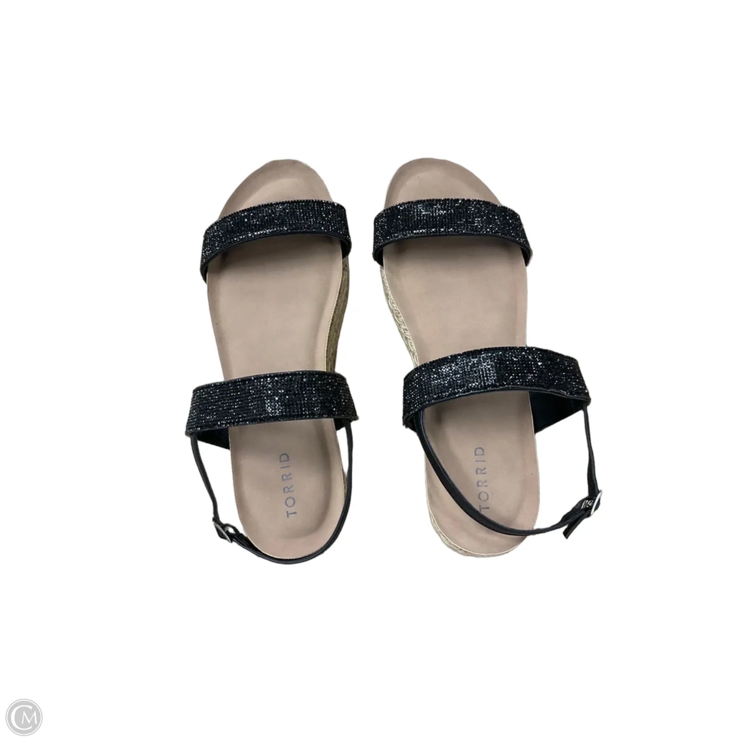 Sandals Flats By Torrid In Black, Size: 11