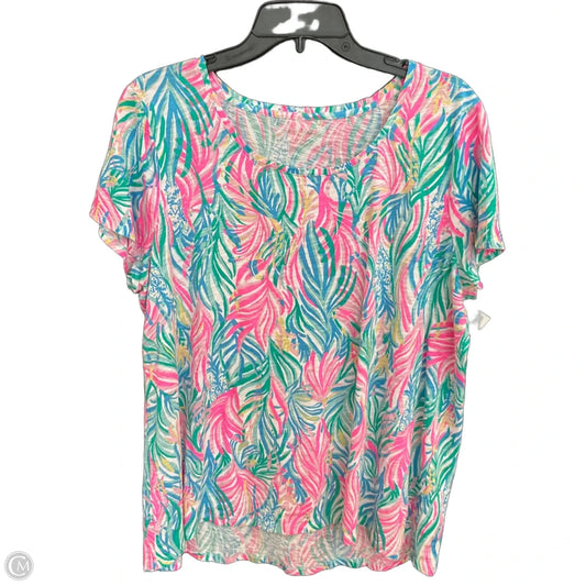 Top Short Sleeve Designer By Lilly Pulitzer In Pink, Size: Xxl