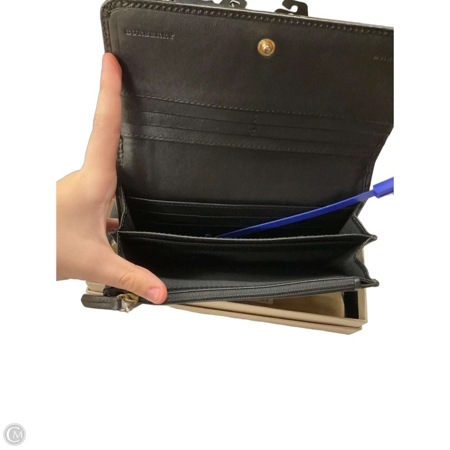 Wallet Luxury Designer By Burberry, Size: Medium