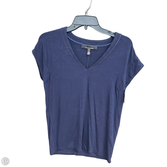 Top Short Sleeve By White House Black Market In Navy, Size: Xs