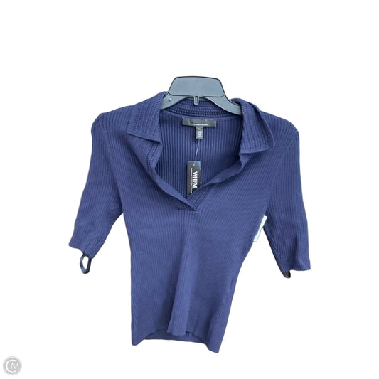 Top Short Sleeve By White House Black Market In Navy, Size: Xs