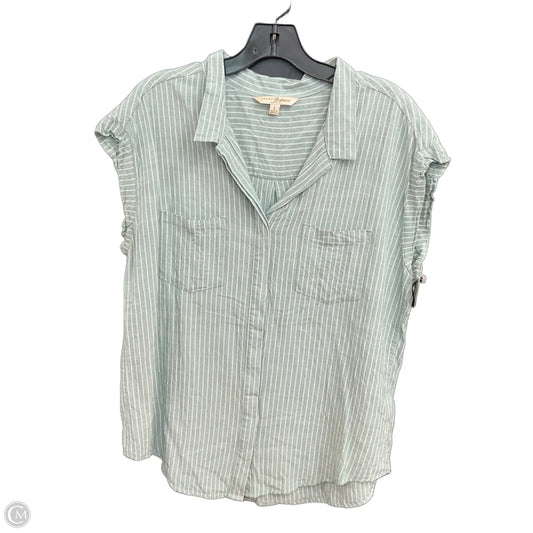 Blouse Short Sleeve By Jachs Girlfirend In Green, Size: L