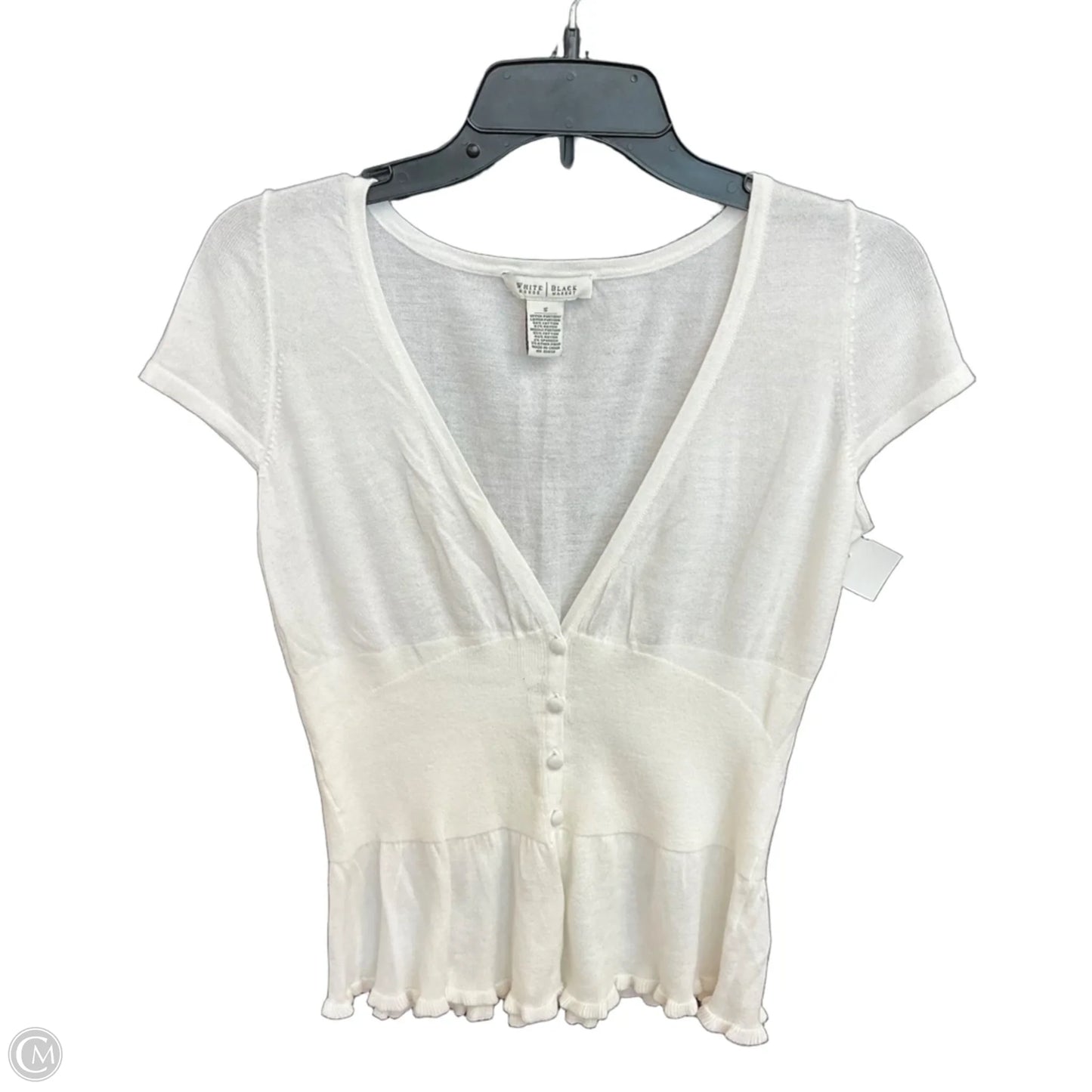 Top Short Sleeve By White House Black Market In White, Size: S