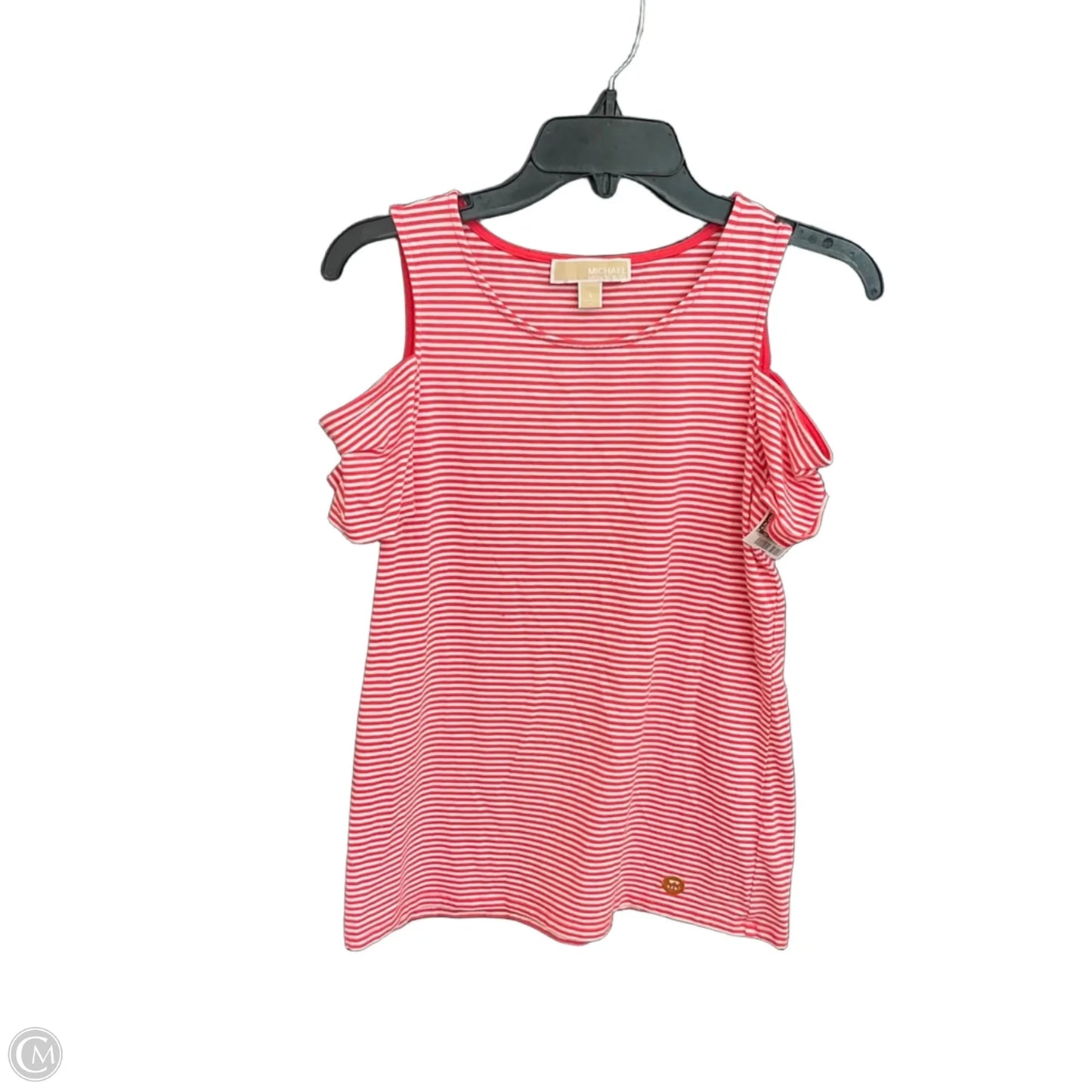 Top Short Sleeve By Michael By Michael Kors In Striped Pattern, Size: S