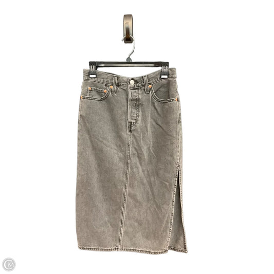Skirt Midi By Levis In Black Denim, Size: 4