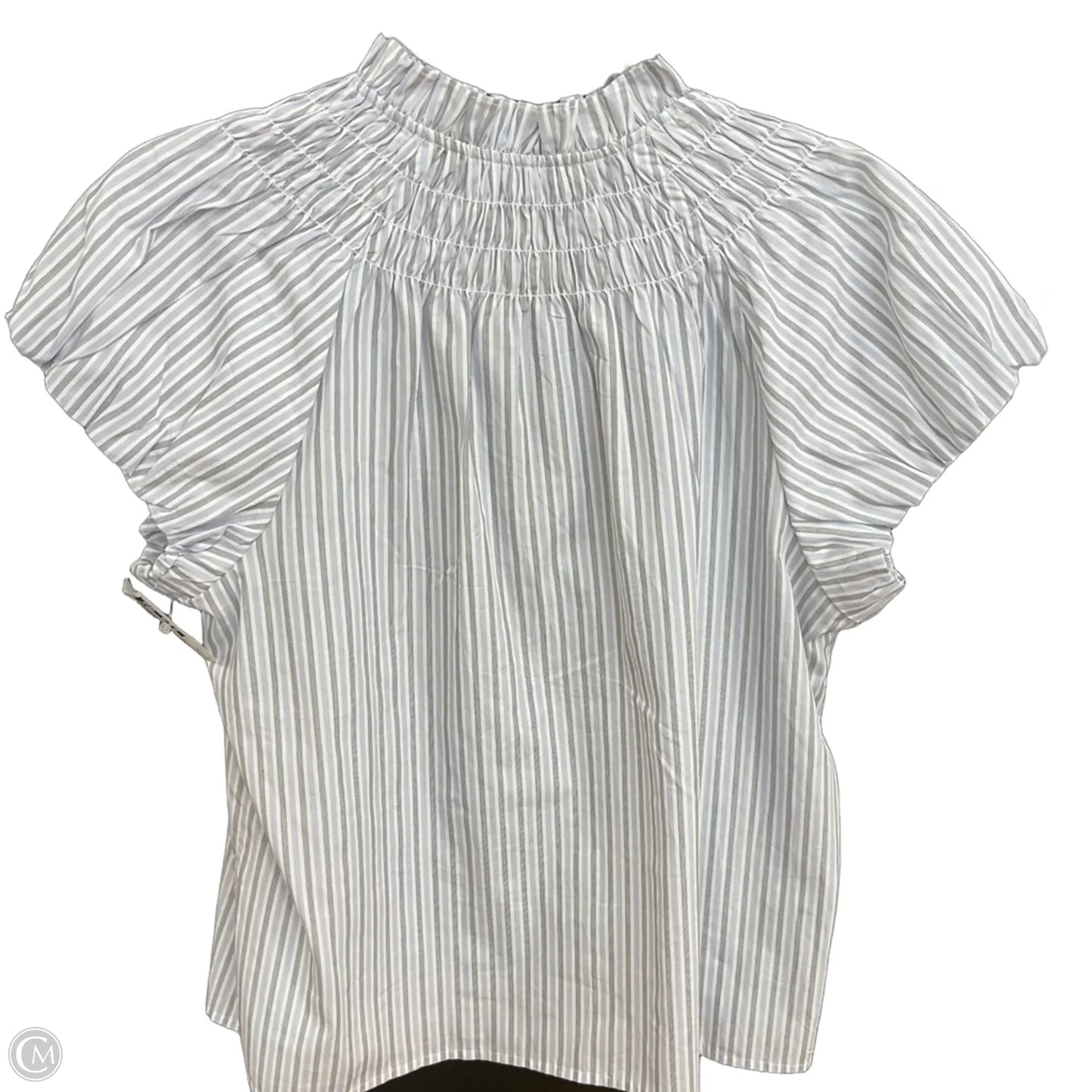Blouse Short Sleeve By J. Crew In Striped Pattern, Size: M