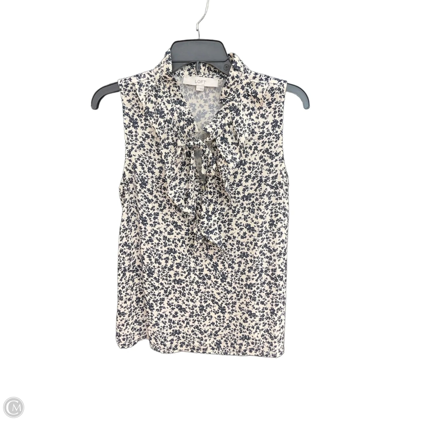 Top Sleeveless By Loft In Blue, Size: S
