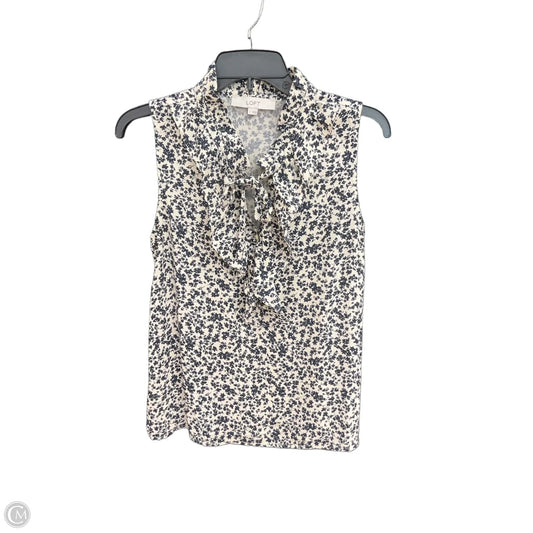 Top Sleeveless By Loft In Blue, Size: S