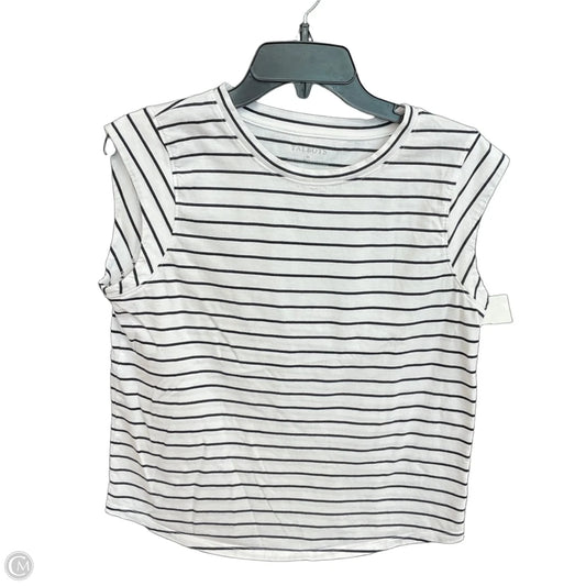 Top Short Sleeve Basic By Talbots In Striped Pattern, Size: M