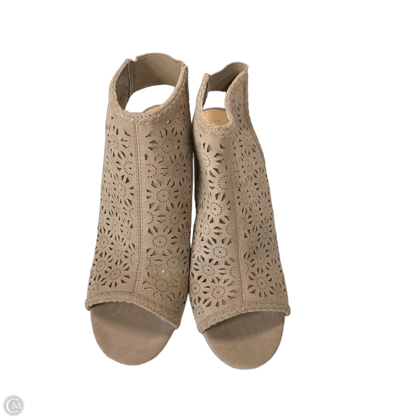 Sandals Heels Block By Lc Lauren Conrad In Taupe, Size: 8